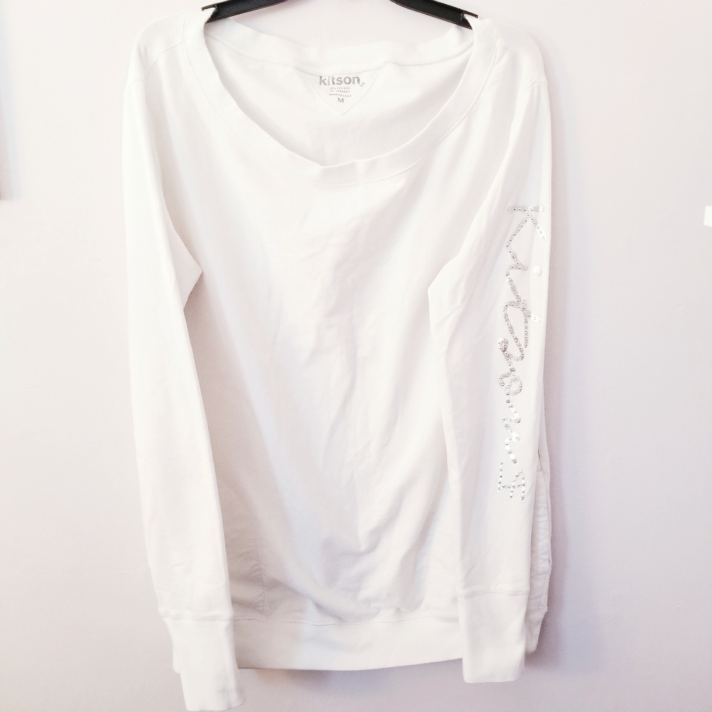 Kitson LA women's Oversized white sweatshirt